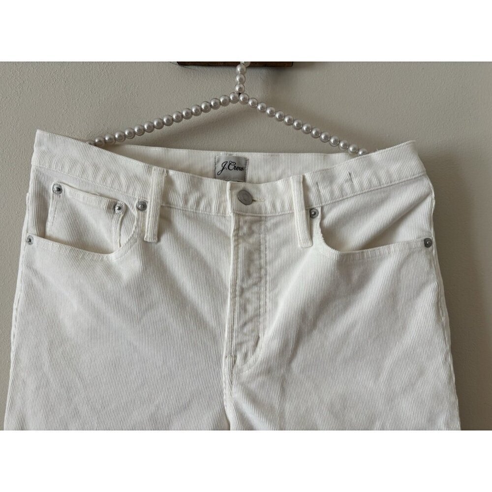 J.Crew Womens Size 30 9” Vintage Straight Corduroy Jeans Off White - Picture 2 of 7